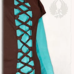 Mytholon Girl's Dress Rebecka, Blue-brown 8 Mytholon Girl's Dress Rebecka, Blue-brown -Mytholon Store girls dress rebecka blue brown 2