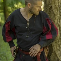 Epic Armoury Landsknecht Shirt, Black/red -Mytholon Store landsknecht shirt black red 4