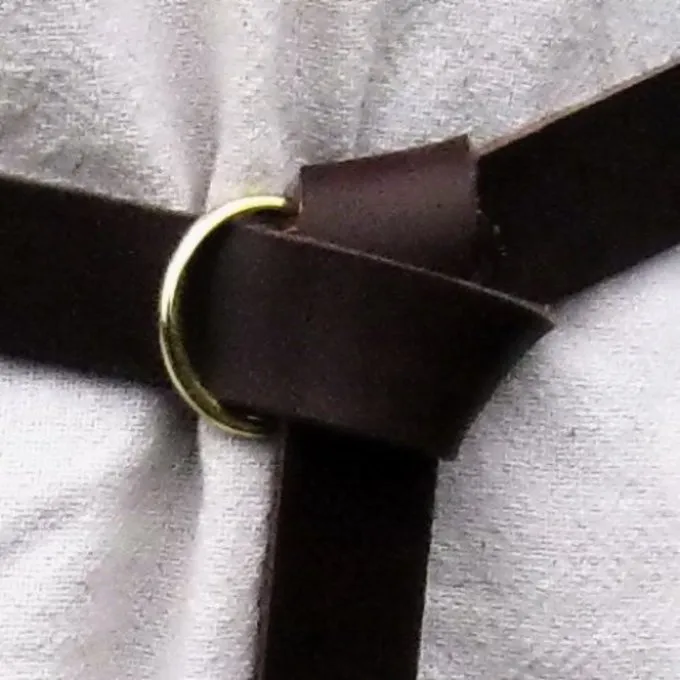 Leather Ring Belt 4 Cm, Black Split Leather 1 Leather Ring Belt 4 Cm, Black Split Leather