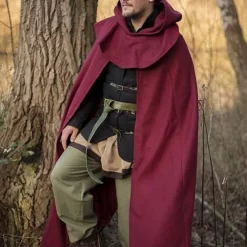 Epic Armoury Medieval Hooded Cloak Thomas, Red