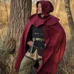 Epic Armoury Medieval Hooded Cloak Thomas, Red 10 Epic Armoury Medieval Hooded Cloak Thomas, Red -Mytholon Store medieval hooded cloak thomas red 4